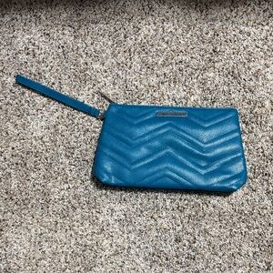 Elegant Teal Chevron Wristlet